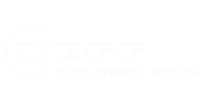 Das Logo von Neff in weiß.